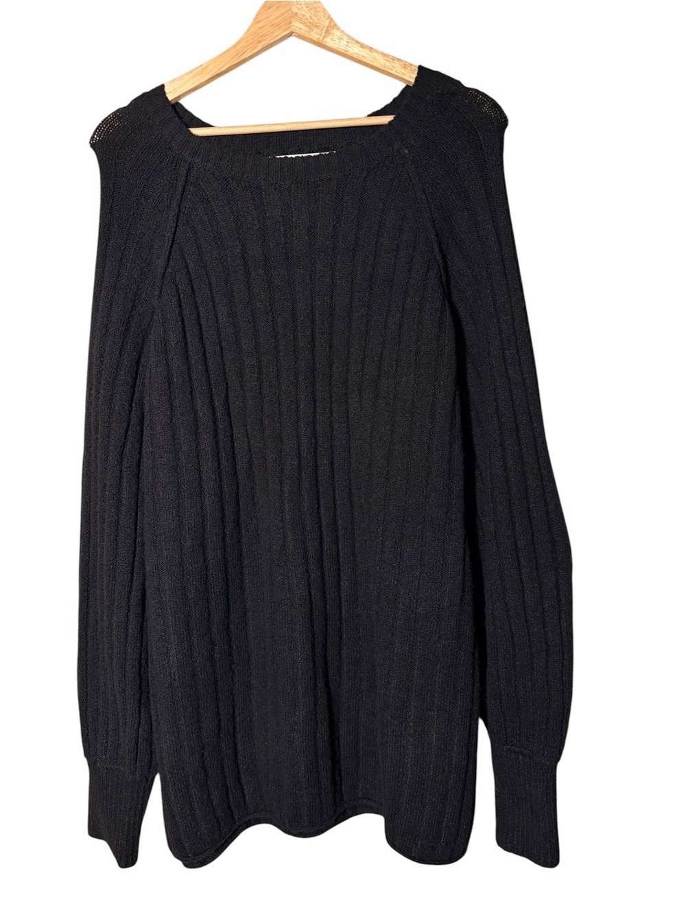 Altar'd State Black Ribbed Crew Neck Sweater